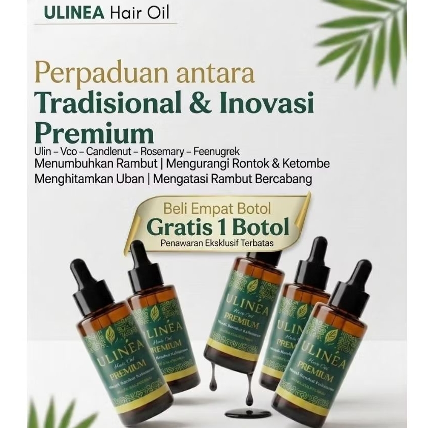 Hair Oil Sari Buah Ulin Penghitam Uban Penumbuh Rambut Kalimantan Original