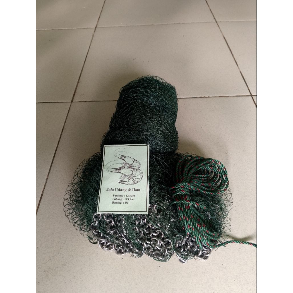 COD JALA IKAN / JALA UDANG / JALA LEMPAR 3,5 METER BAHAN BENANG/ NILON SIAP PAKAI