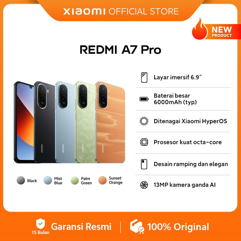 Xiaomi Redmi A7 Pro 4/128 8/256 Garansi Resmi Tam - A7 Pro 4/64 Black