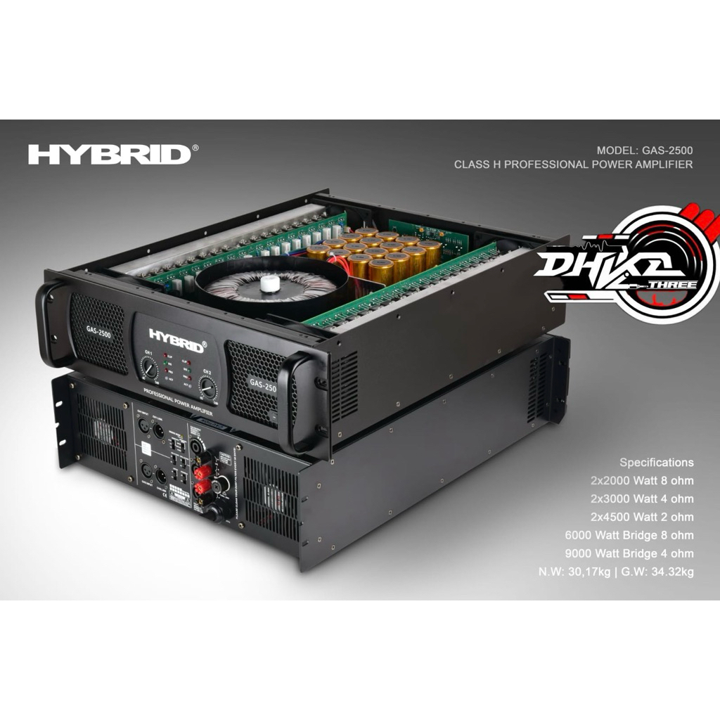 POWER HYBRID GAS 2500 CLASS H 2 Channel / Power Hybrid Gas 2500 Class H 2 Channel / Power Hybrid Gas