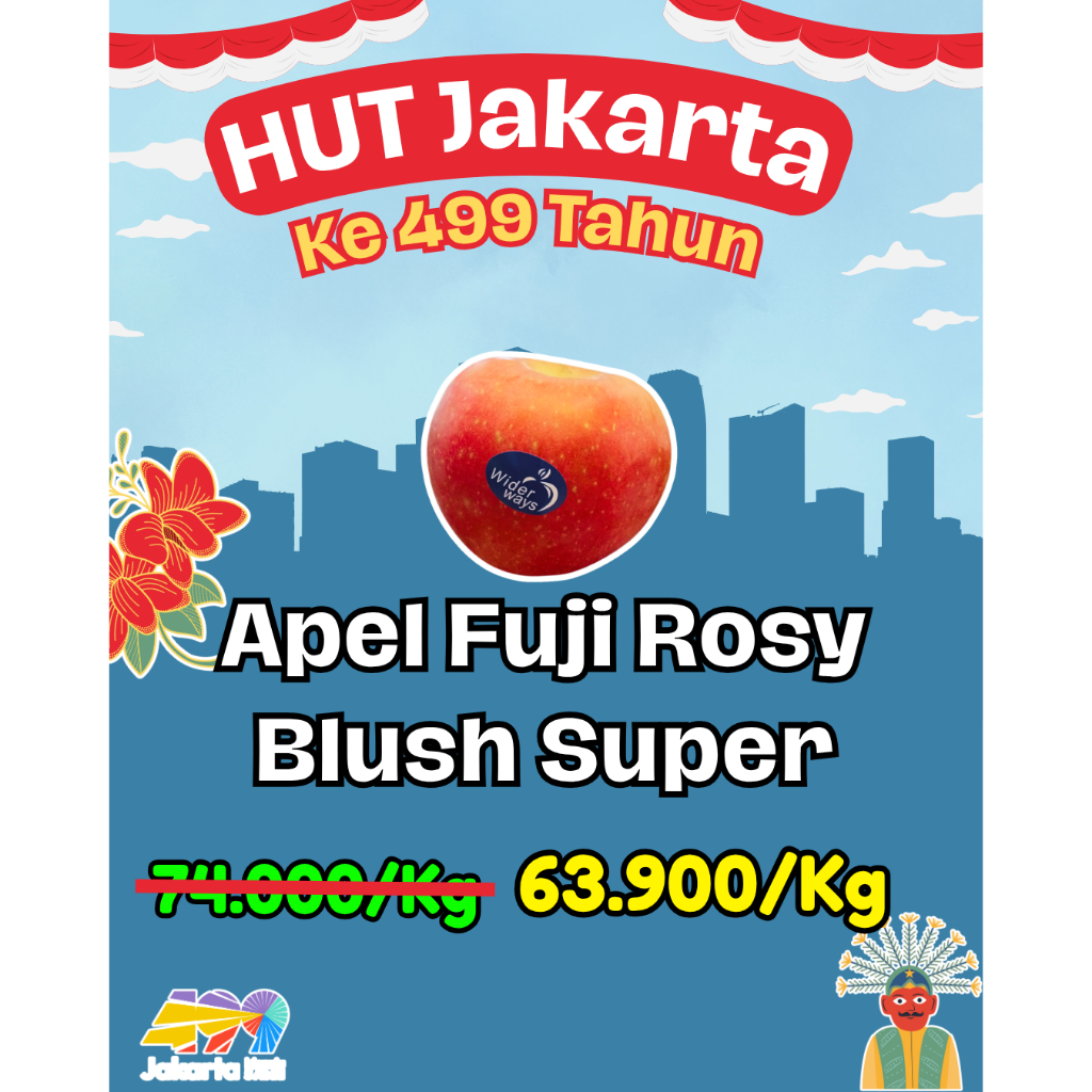 APEL FUJI ROSY BLUSH SUPER (PACK) +/- 1 Kg (1029)