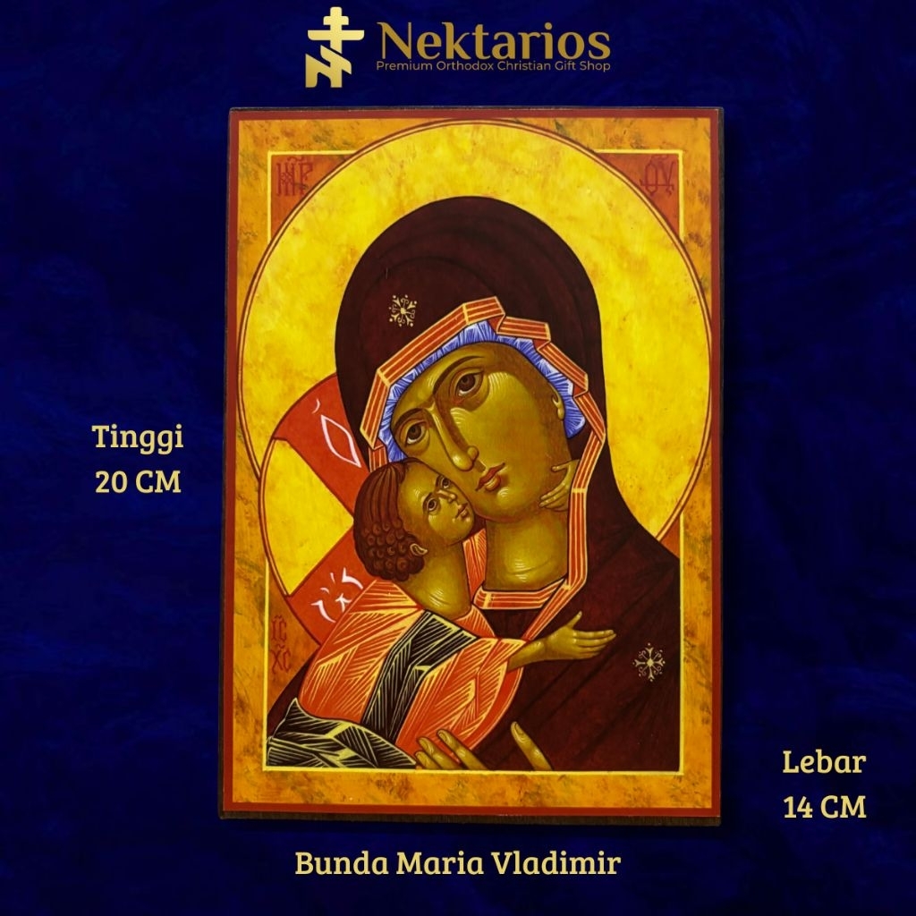 Ikon/Lukisan Gambar Bunda Maria Kristen Orthodox Katolik