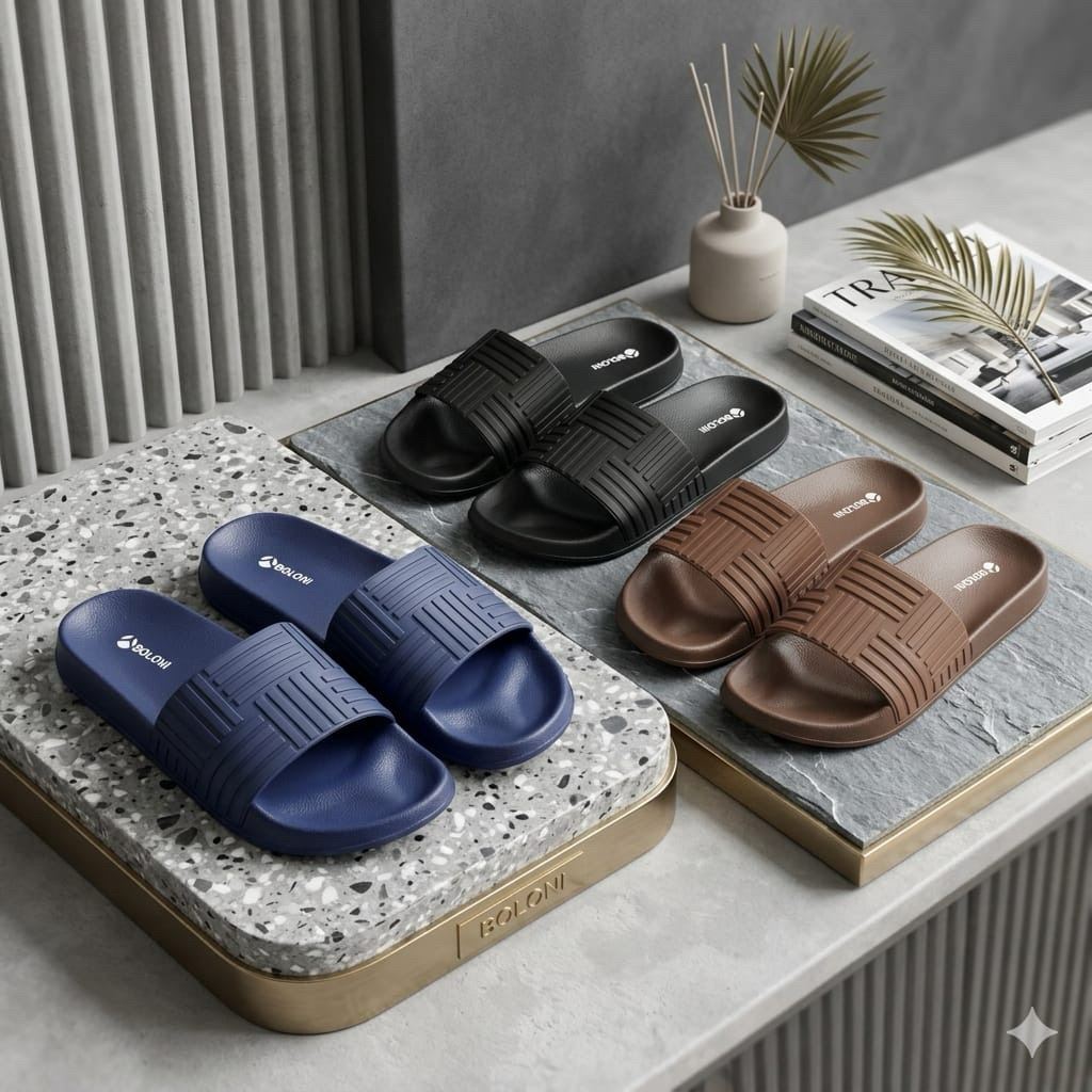 KINGMAN Sandal slide pria Casual simpel elegan