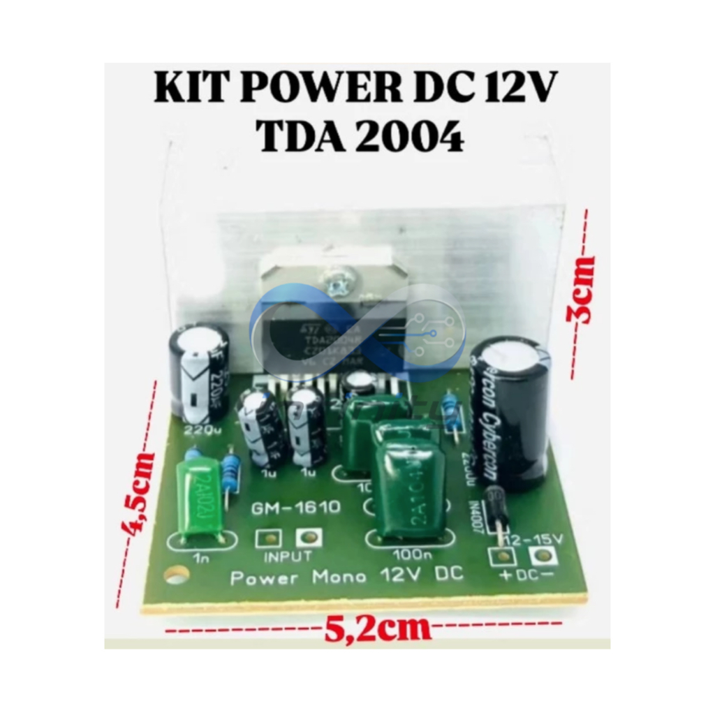 Kit Power Amplifier 12V TDA 2004 GM-1610