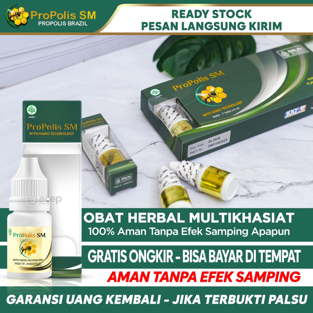 Propolis SM Original | Herbal Alami Pendukung Kesehatan | Asli & Terpercaya