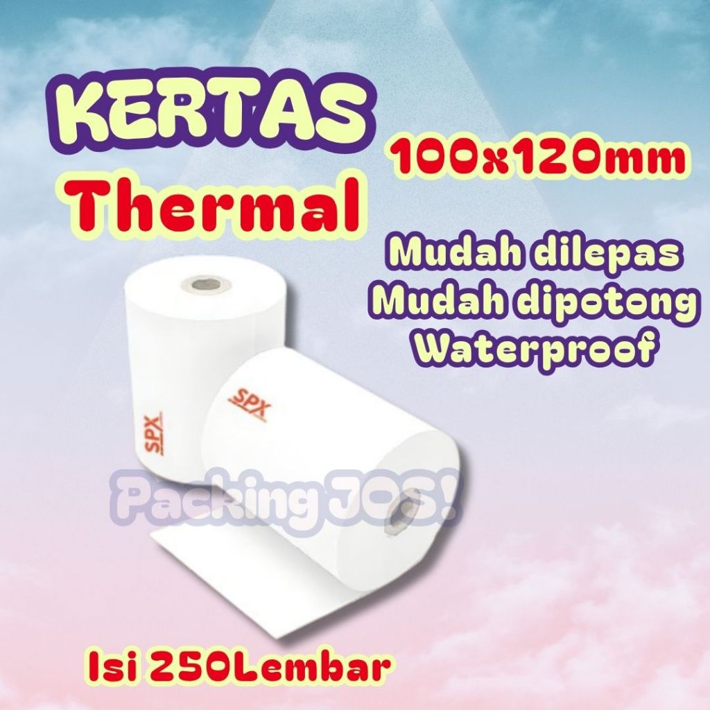 Kertas Label Olshop / Thermal SPX Printer Resi Ukuran 120mm 250 lembar