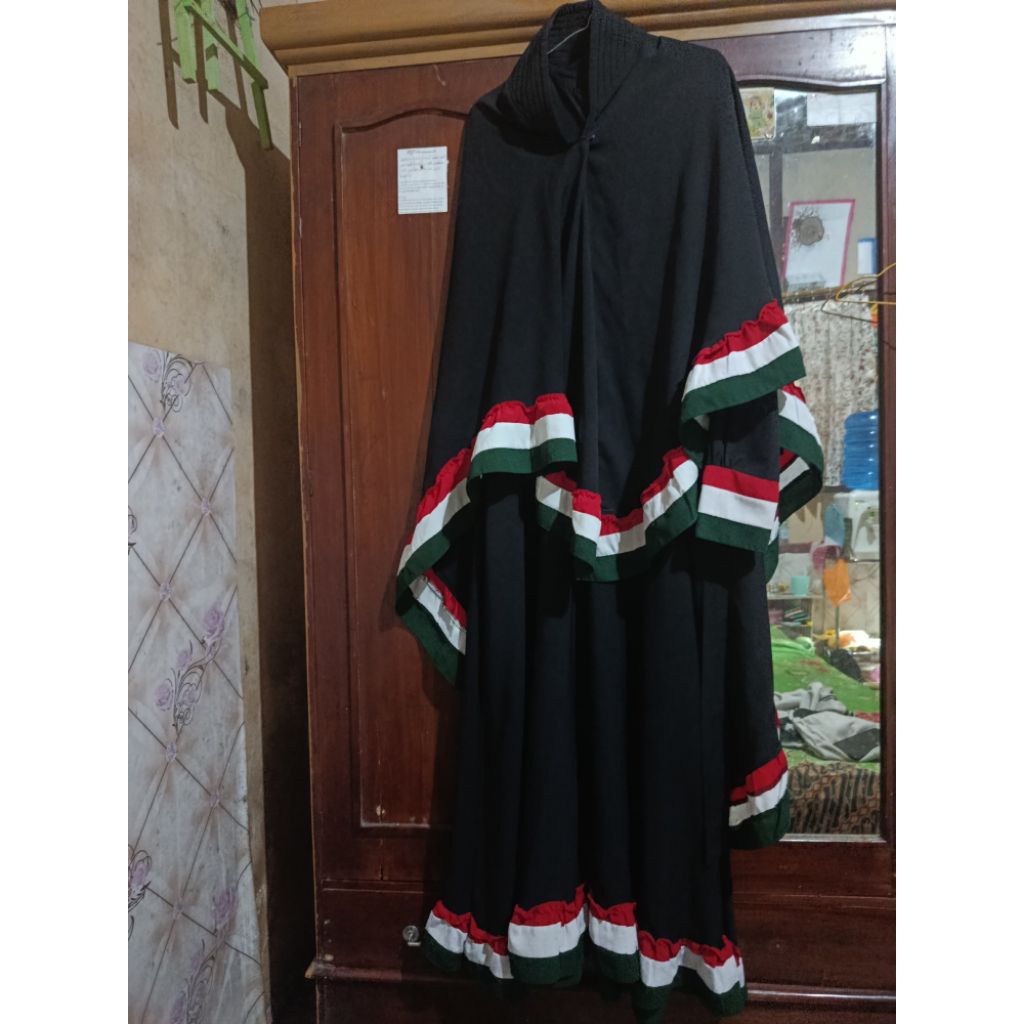 Preloved Gamis Palestina set kerudung