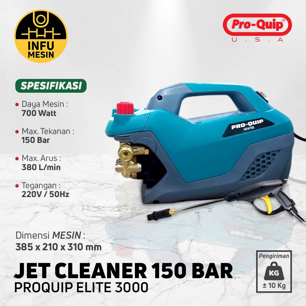 PROQUIP ELITE 3000 HIGH PRESSURE WASHER JET CLEANER 150 BAR
