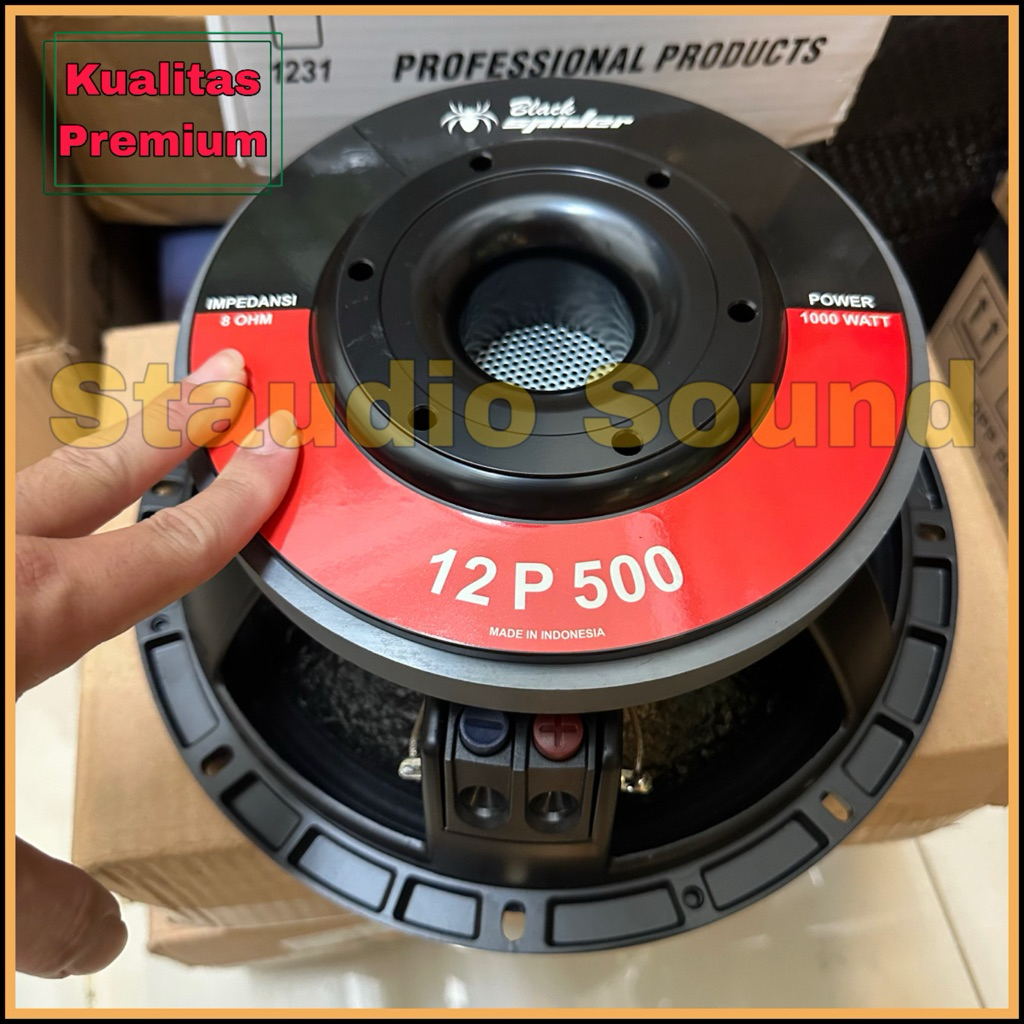 SPEAKER KOMPONEN BLACK SPIDER 12P500 SPEAKER BS 12P500 SPEAKER BLACKSPIDER 12P500 12P 500