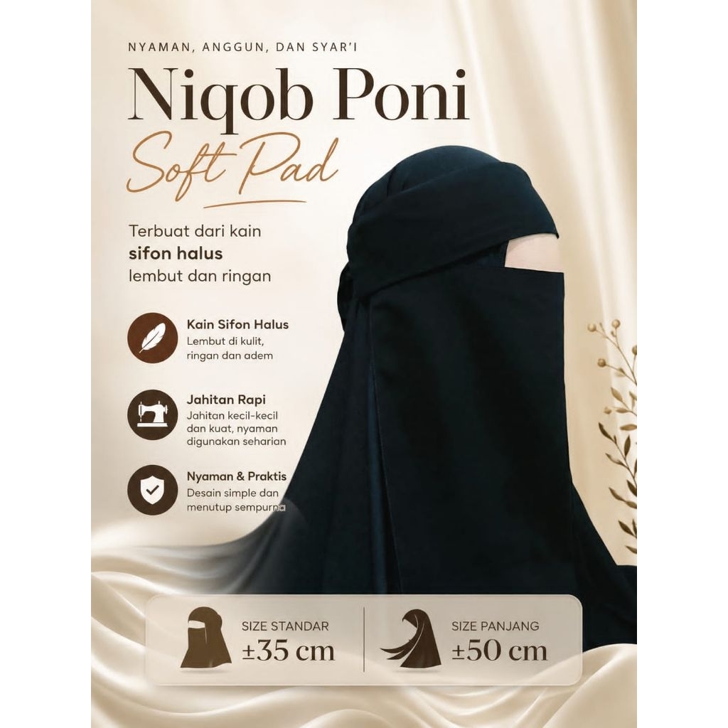 Niqob Poni Oyoun Al Maha  Soft Pad (XL)
