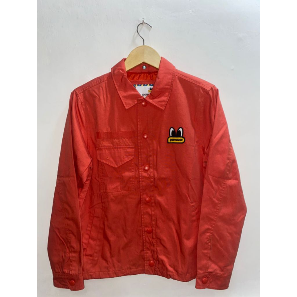 [RARE] Jaket Pancoat Original Red/Orange Coach Jacket - Size S (Korean Streetwear)