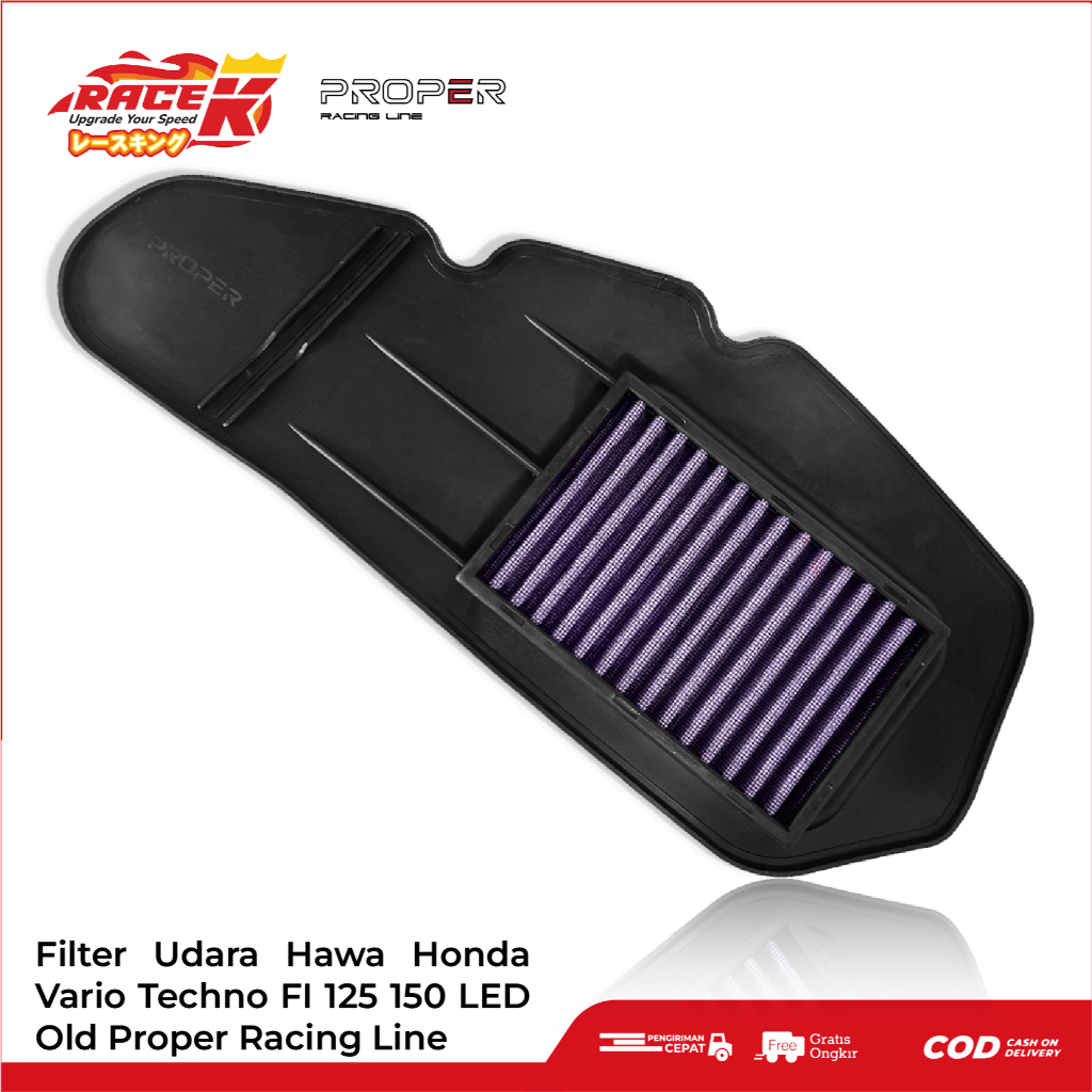 PROPER Filter Saringan Udara Hawa Honda Vario 125 150 Fi eSP Techno Helm In Old New KZR KWN K35 K36 