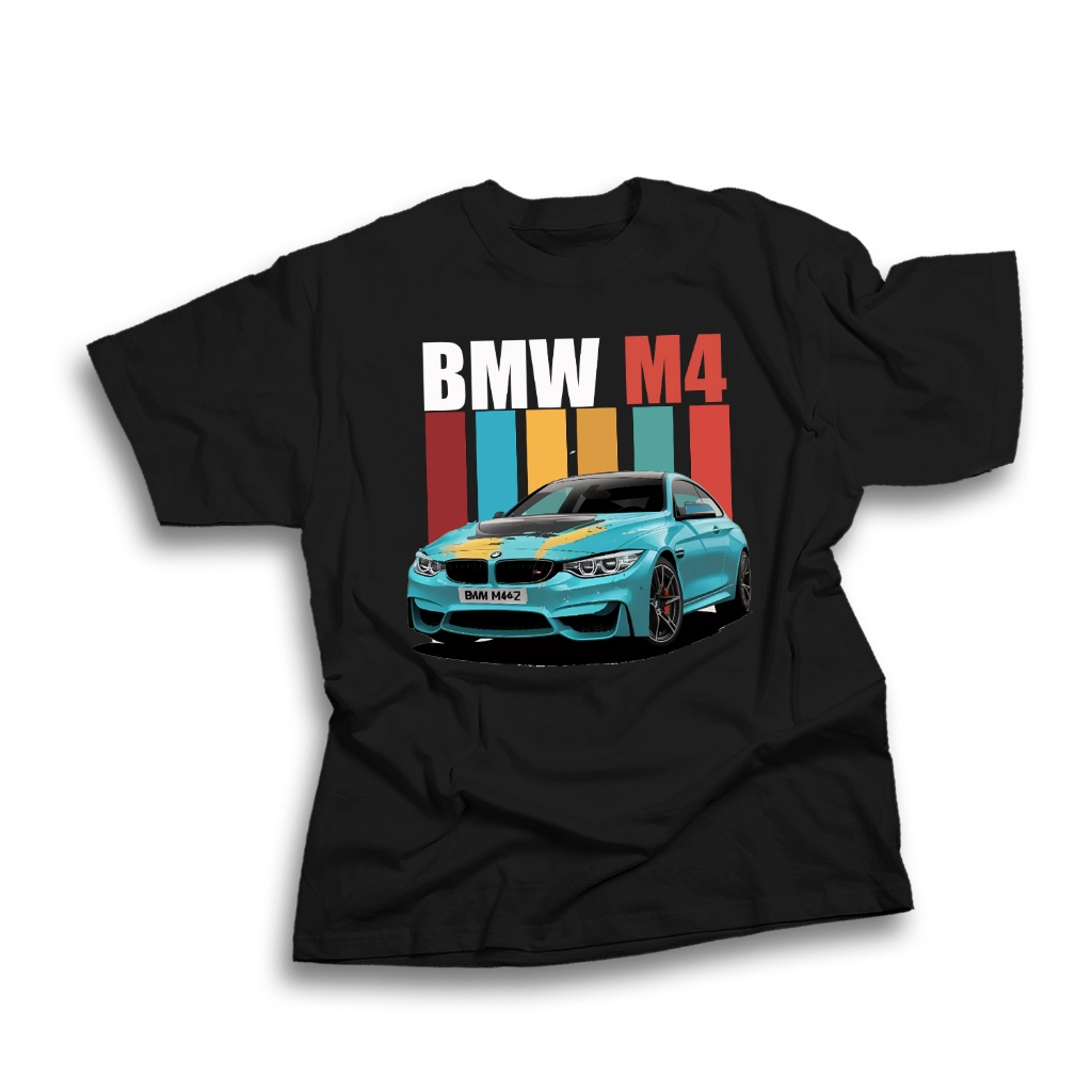 Kaos Pria Mobil BMW M4 Kaos Unisex Cotton Combed 30s