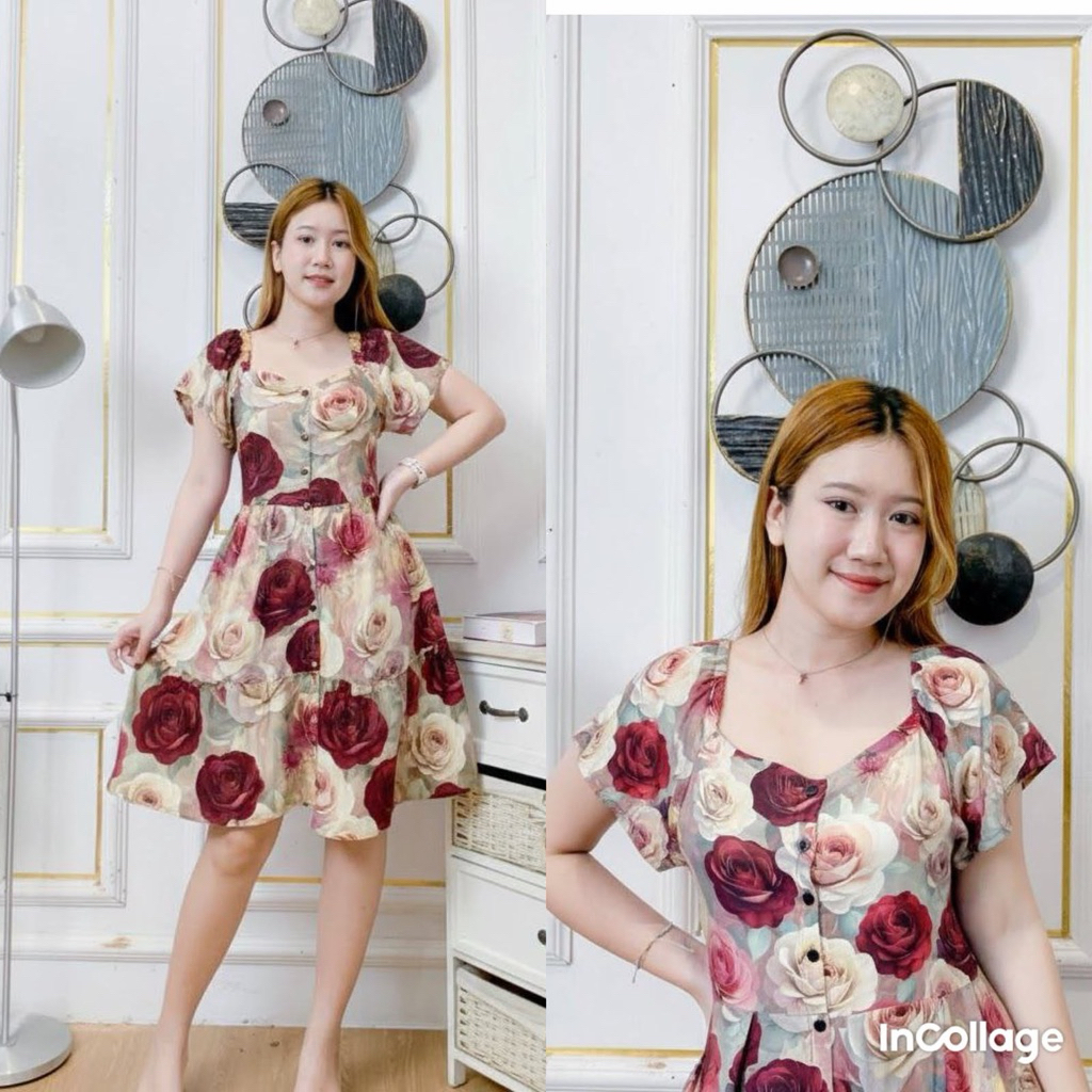 Daster becca/dress becca/bumil busui/full kancing/pendek/daster anti pelakor/daster sexy/katun rayon