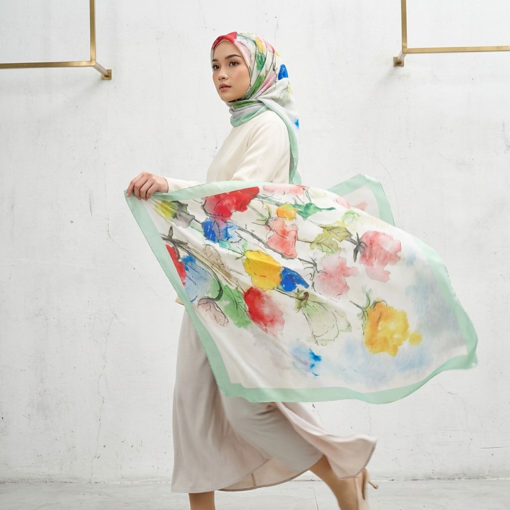 HIJAB VOAL MOTIF TERBARU/MOTIF DENAY ER54/HIJAB VOAL MOTIF SEGI EMPAT/HIJAB SEGI EMPAT VOAL MOTIF TE