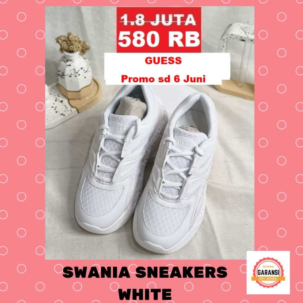 Sepatu sneakers wanita seri SWANIA Guess 100% original store