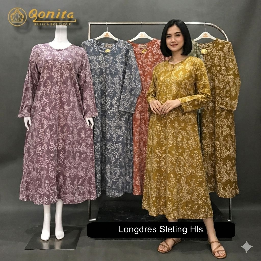 Longdress Qonita//Daster Qonita//Batik Qonita//Batik Pekalongan Ori