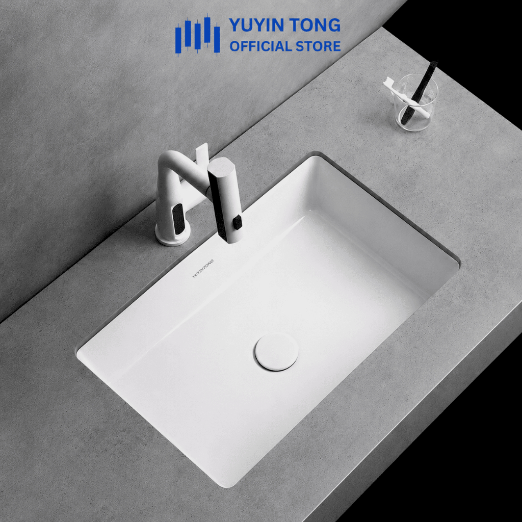 YUYINTONG Wastafel Cuci Tangan Tanam Meja Full Set