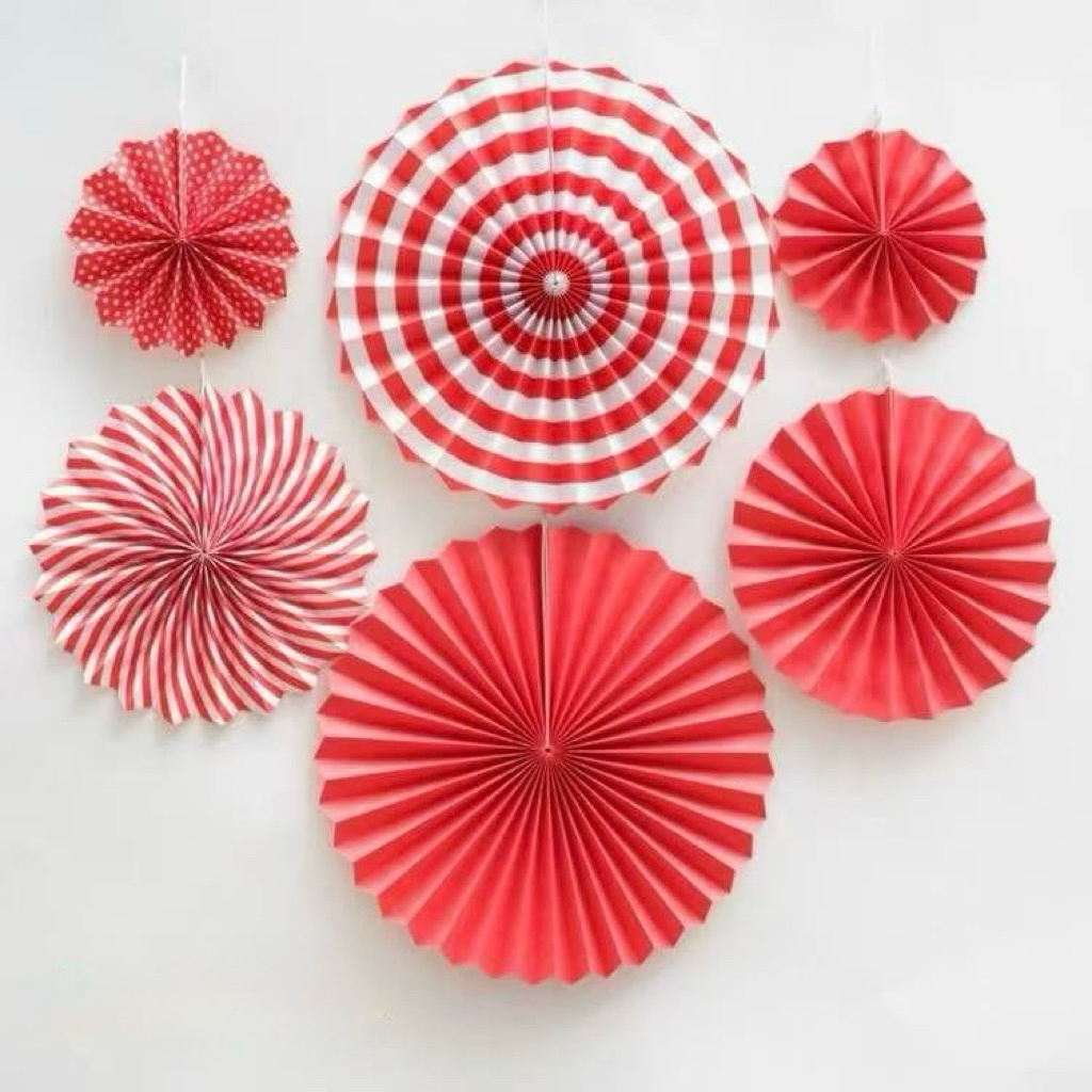 kipas dekor 17 agustus mix warna merah putih
