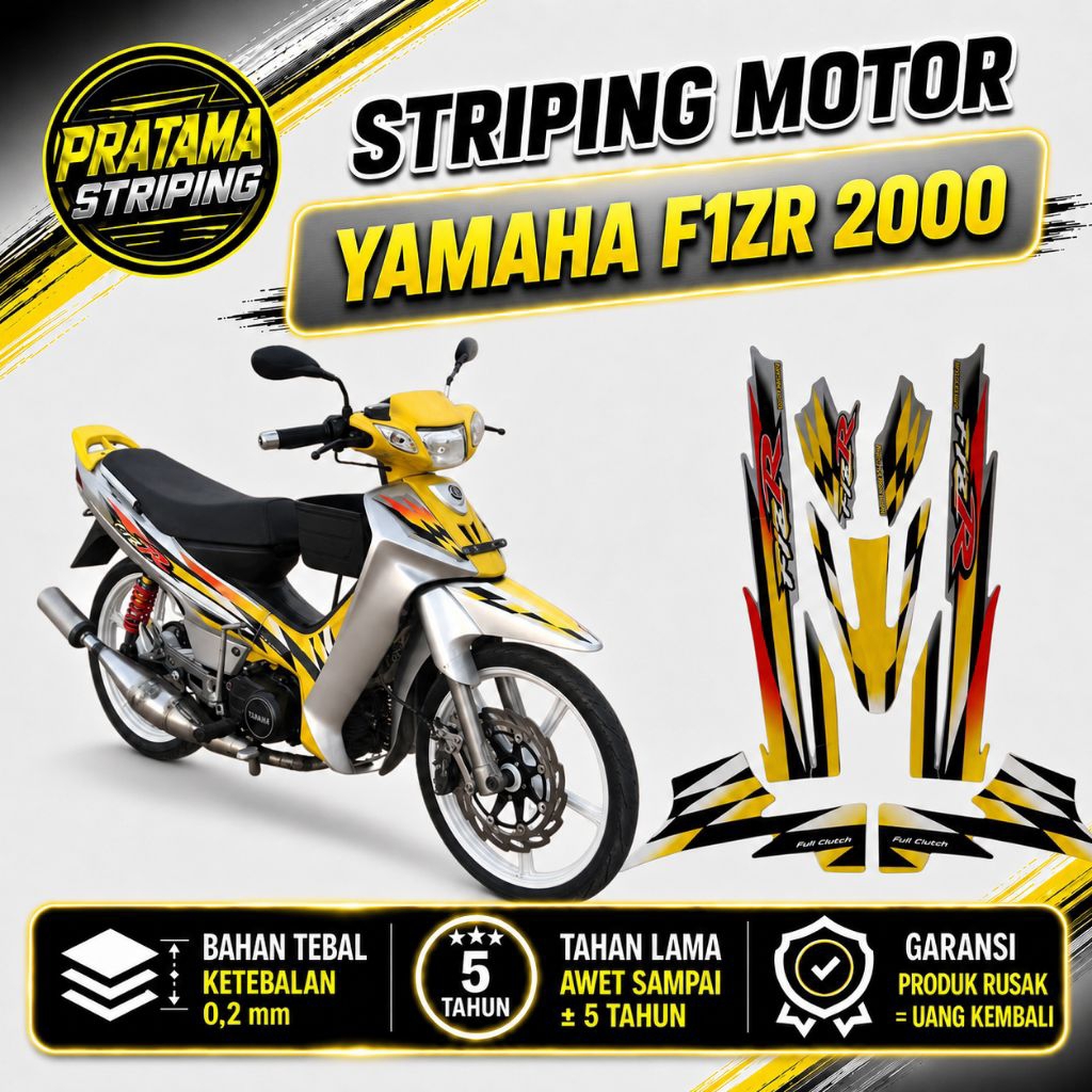 STRIPING YAMAHA F1ZR 2000 STICKER LIS LIST YAMAHA FIZR 2000 STRIPING YAMAHA F1ZR MILLENIUM TAHUN 200