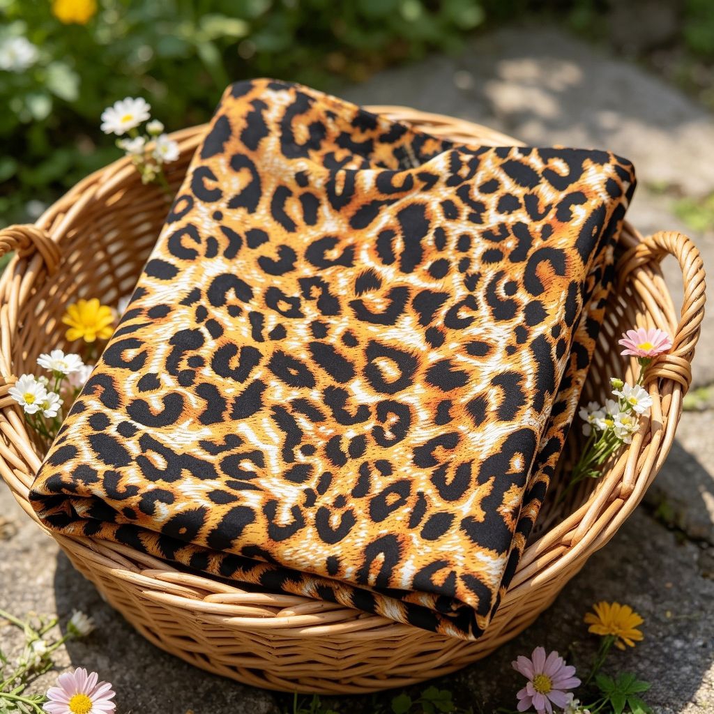 kain rayon viscose premium motif leopard - bahan lembut nyaman dipakai - rayon motif terbaru