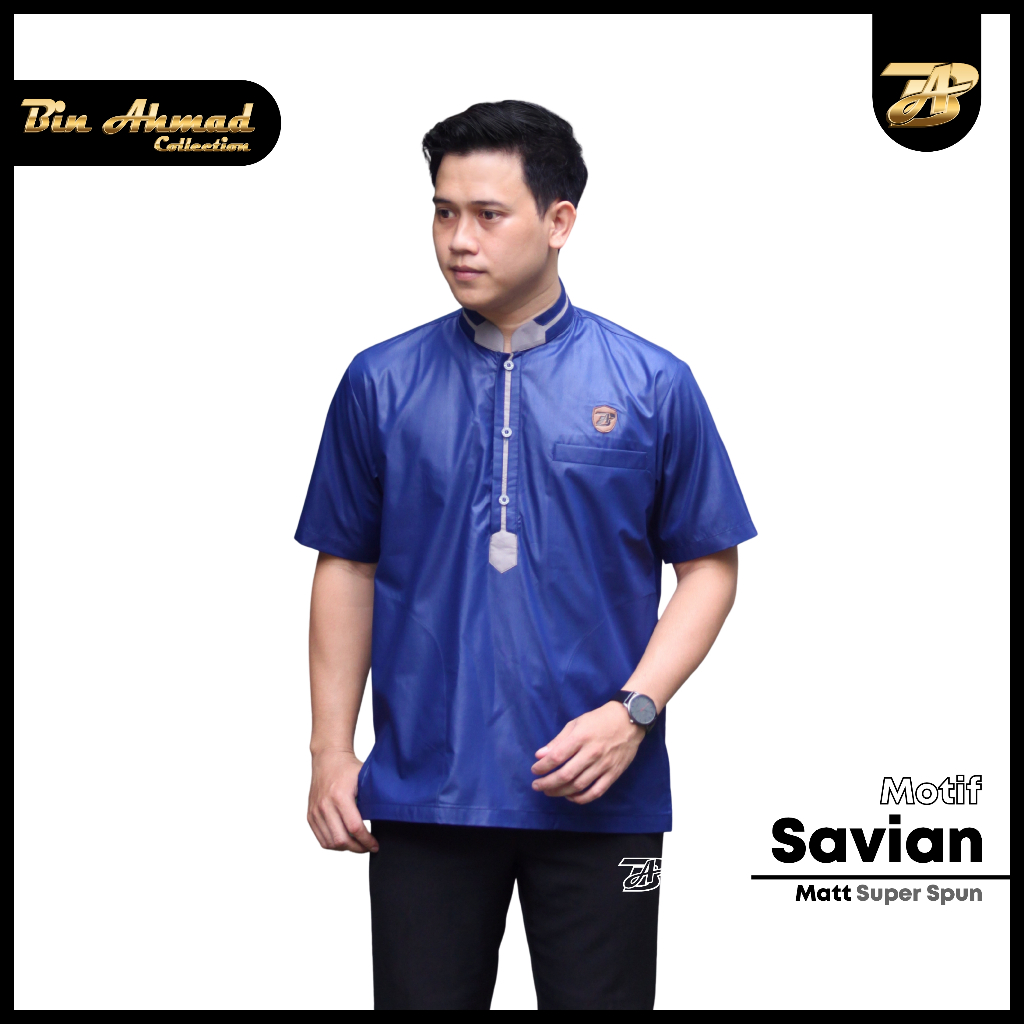 BIN AHMAD Baju Koko Lengen Pendek Koko Fashion Muslim Original