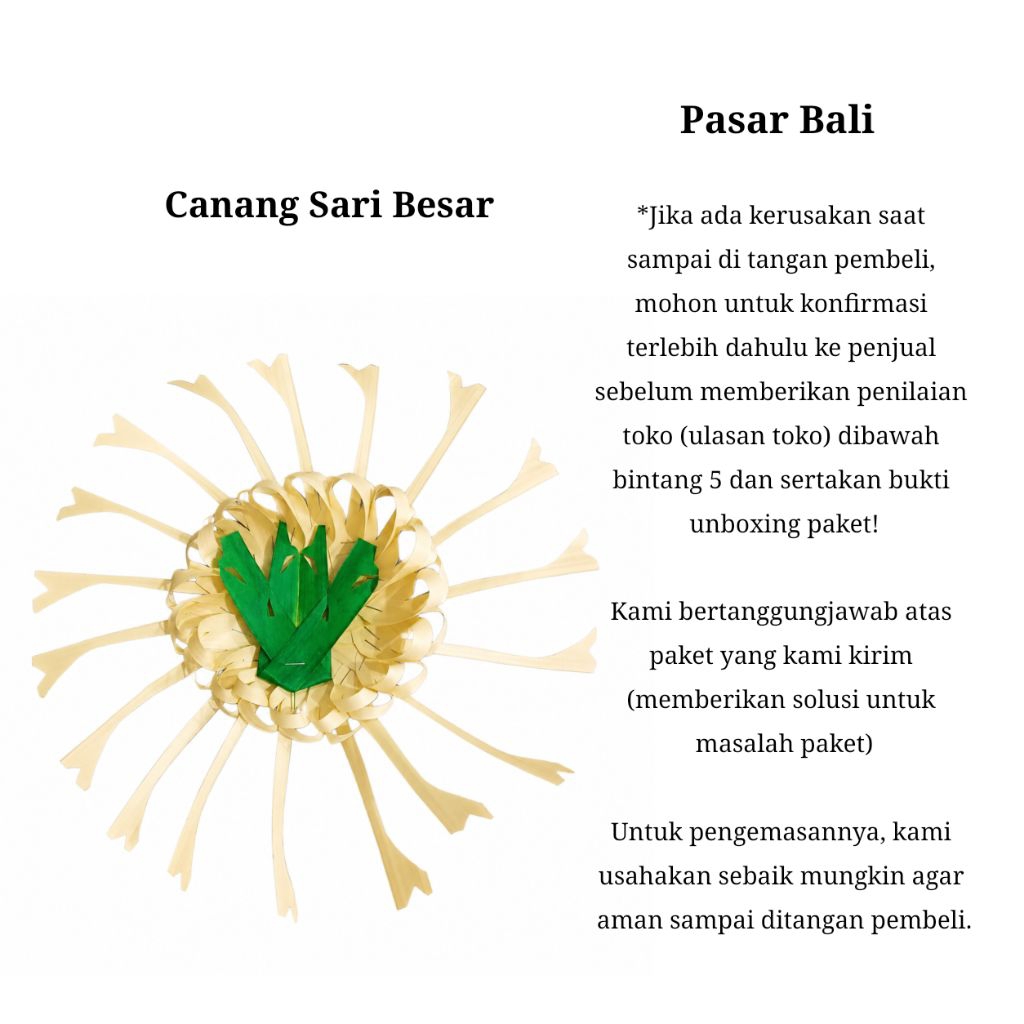 Canang Sari Bulat busung Ibung