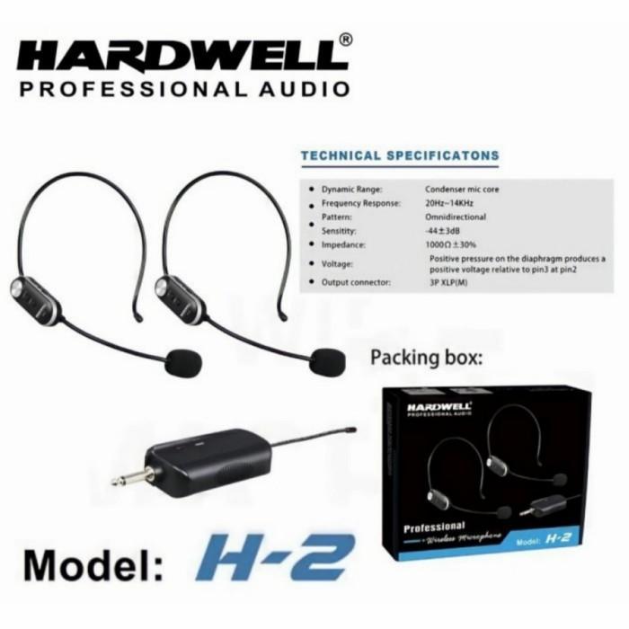 Mic wireless headset HARDWELL H 2 H2 bando Telinga Senam Imam Original Garansi TERBAIK