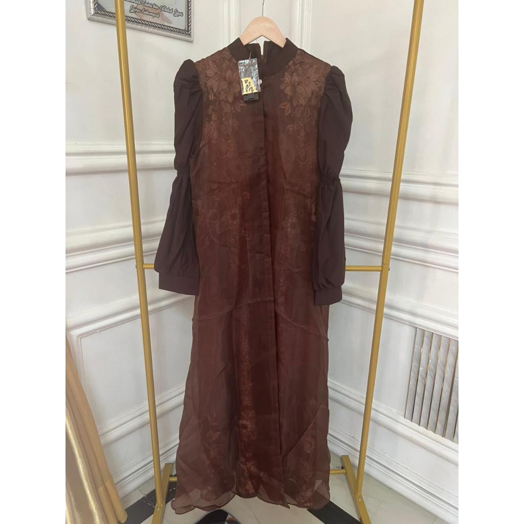[NEW] GAMIS ELLY ARSY SATIN PREMIUM COKLAT