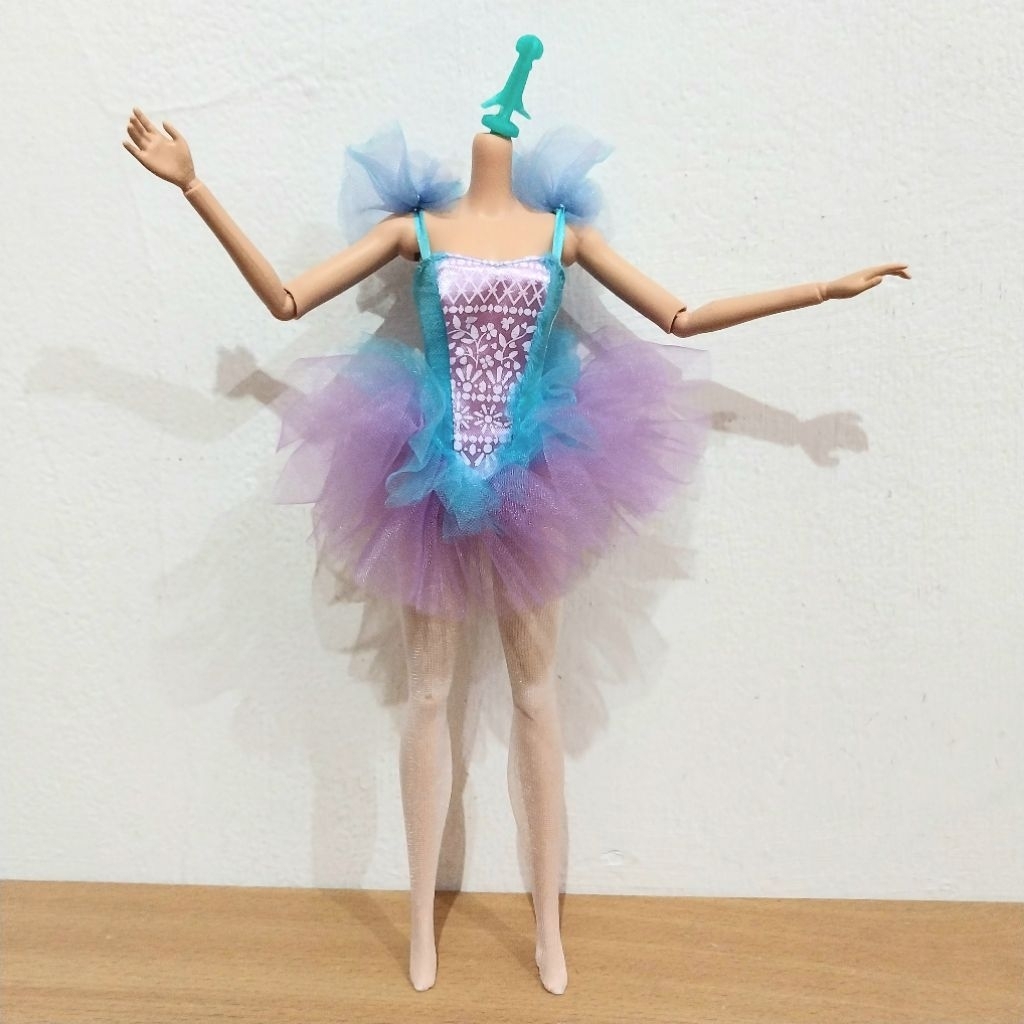 Dress Barbie Ballet Wishes Baju Outfit Mattel Official Boneka Second Preloved Jadul Collector
