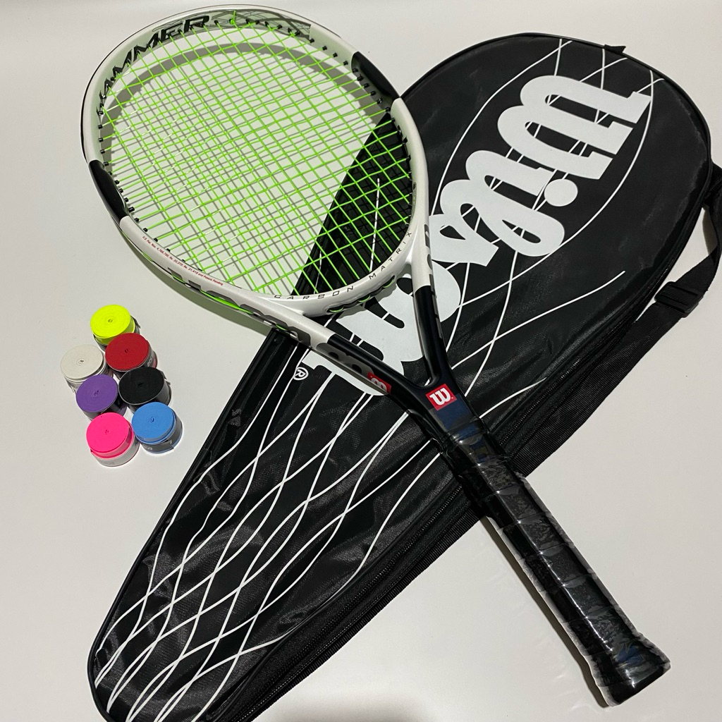 raket tenis new wilson hammer 6 carbon matrix import quality siap pakai