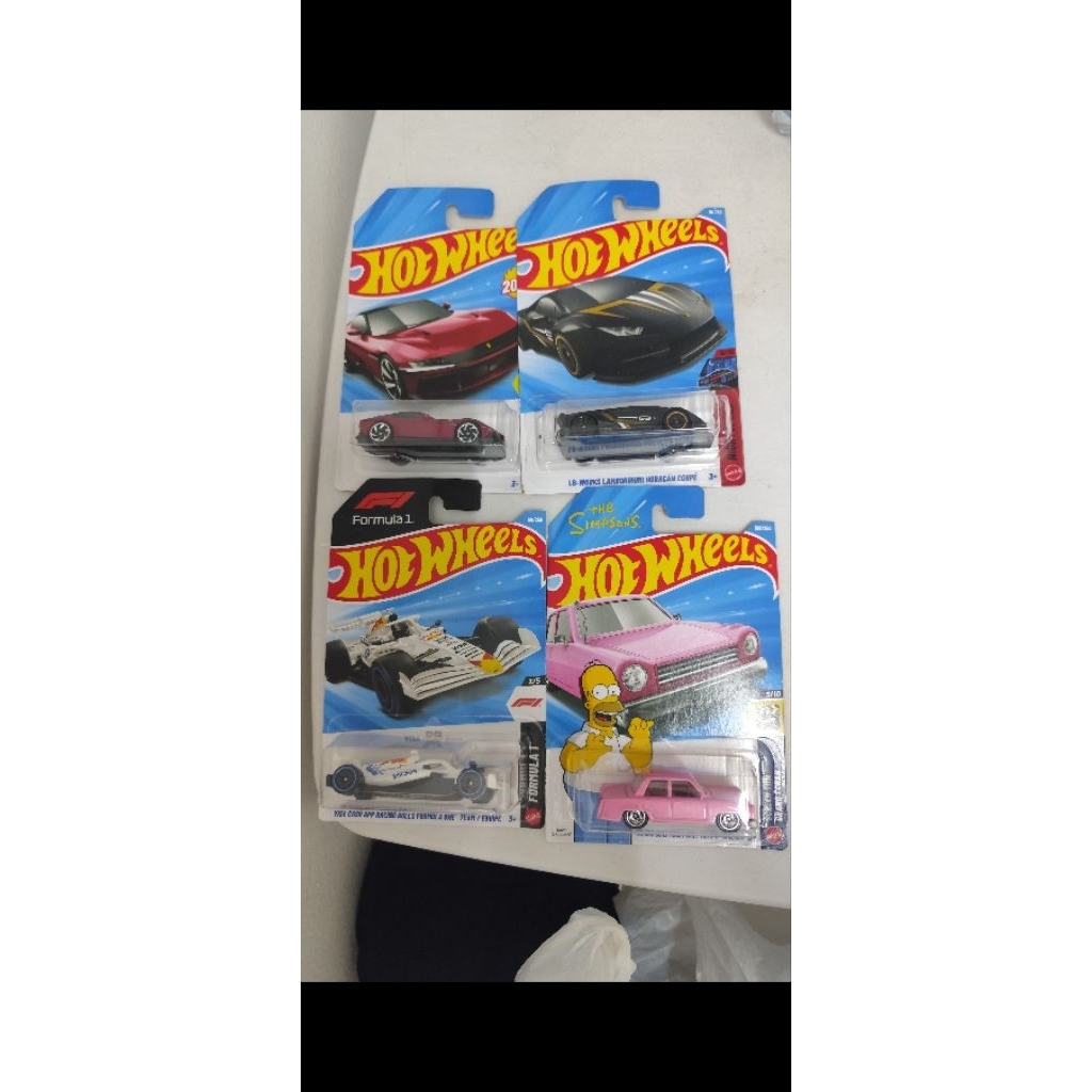HOT WHEELS f1 ferrari lambo simpson