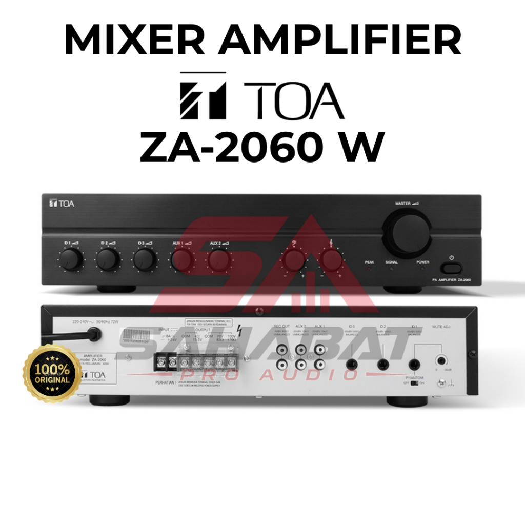 AMPLIFIER TOA ZA 2060 W ZA2060W ORIGINAL TOA 60W AMPLI MASJID MUSHOLA ORIGINAL GARANSI RESMI