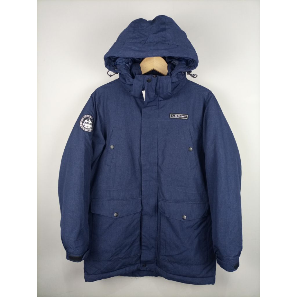 Jaket Lecaf Sport Original Parka Gelembung Tebal_Mulus_Navy_Size Masuk M Fit L