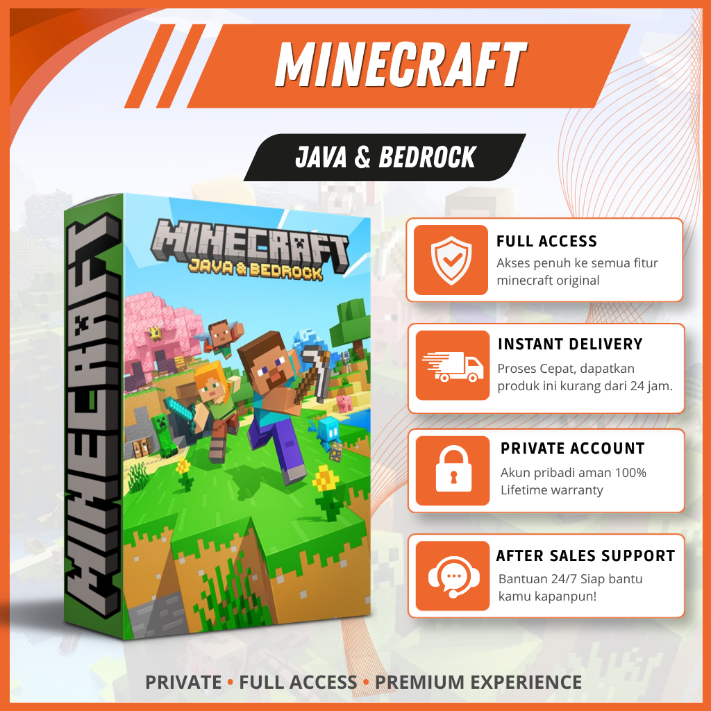 MINECRAFT JAVA & BEDROCK | FULL ACCESS | PRIVATE