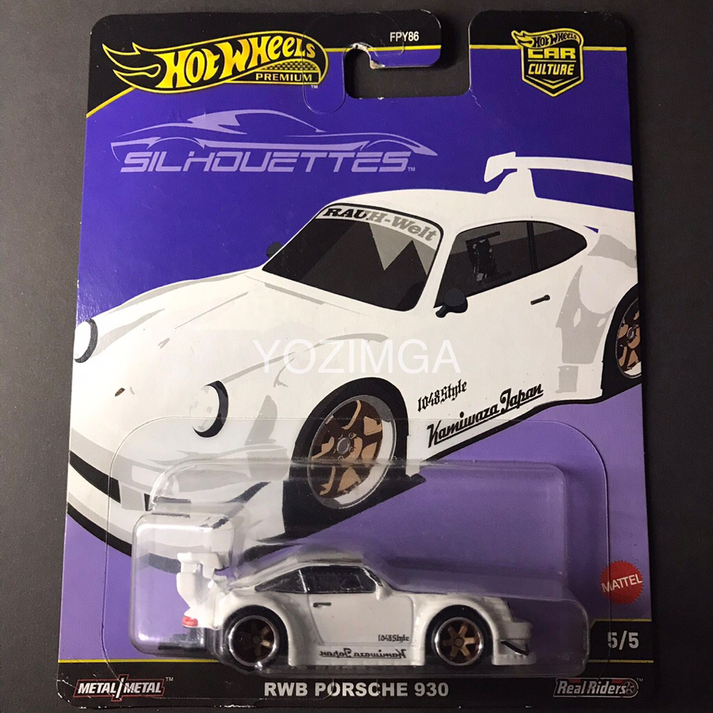 HOT WHEELS PORSCHE 930 RWB WHITE SILHOUETTES