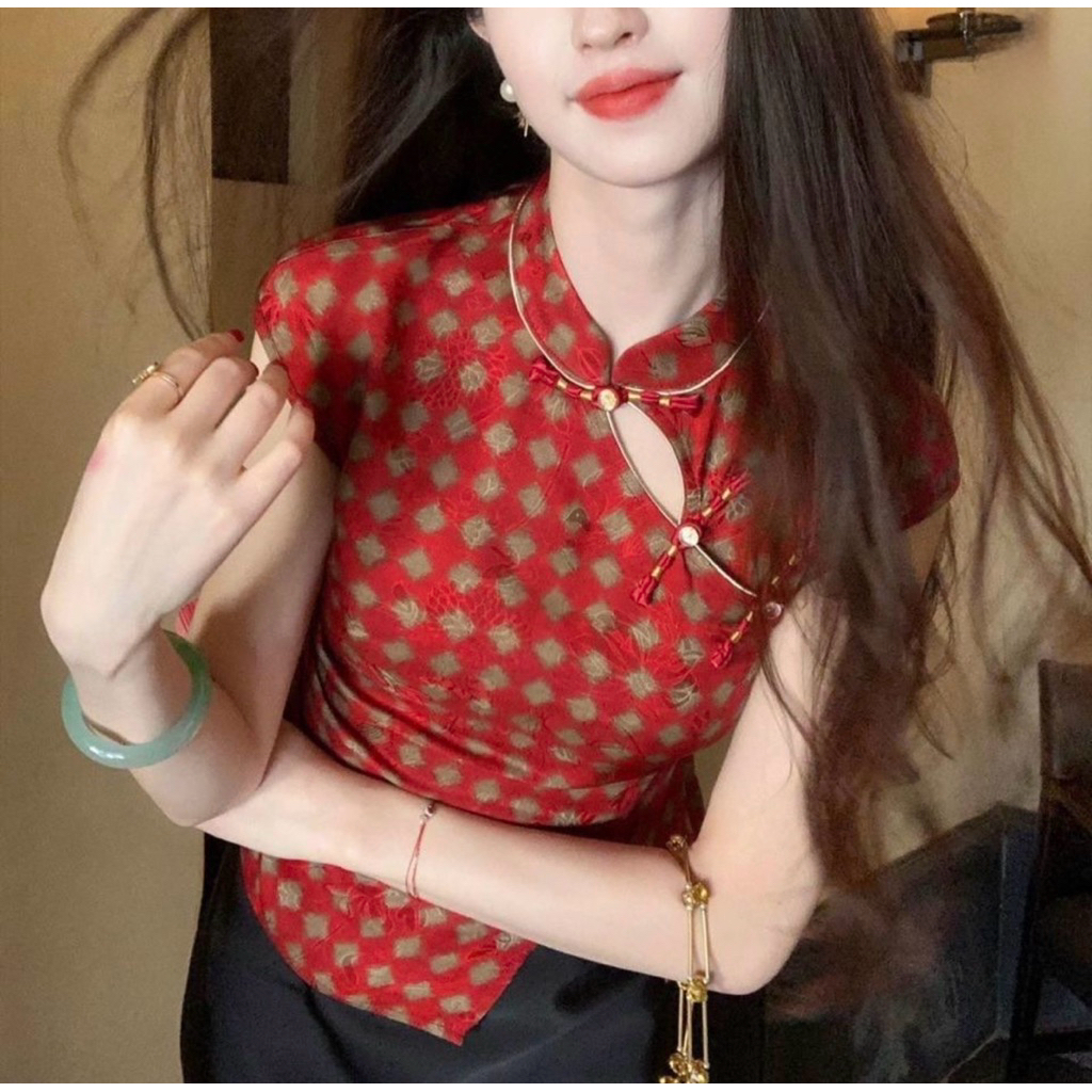 Cheongsam top wanita