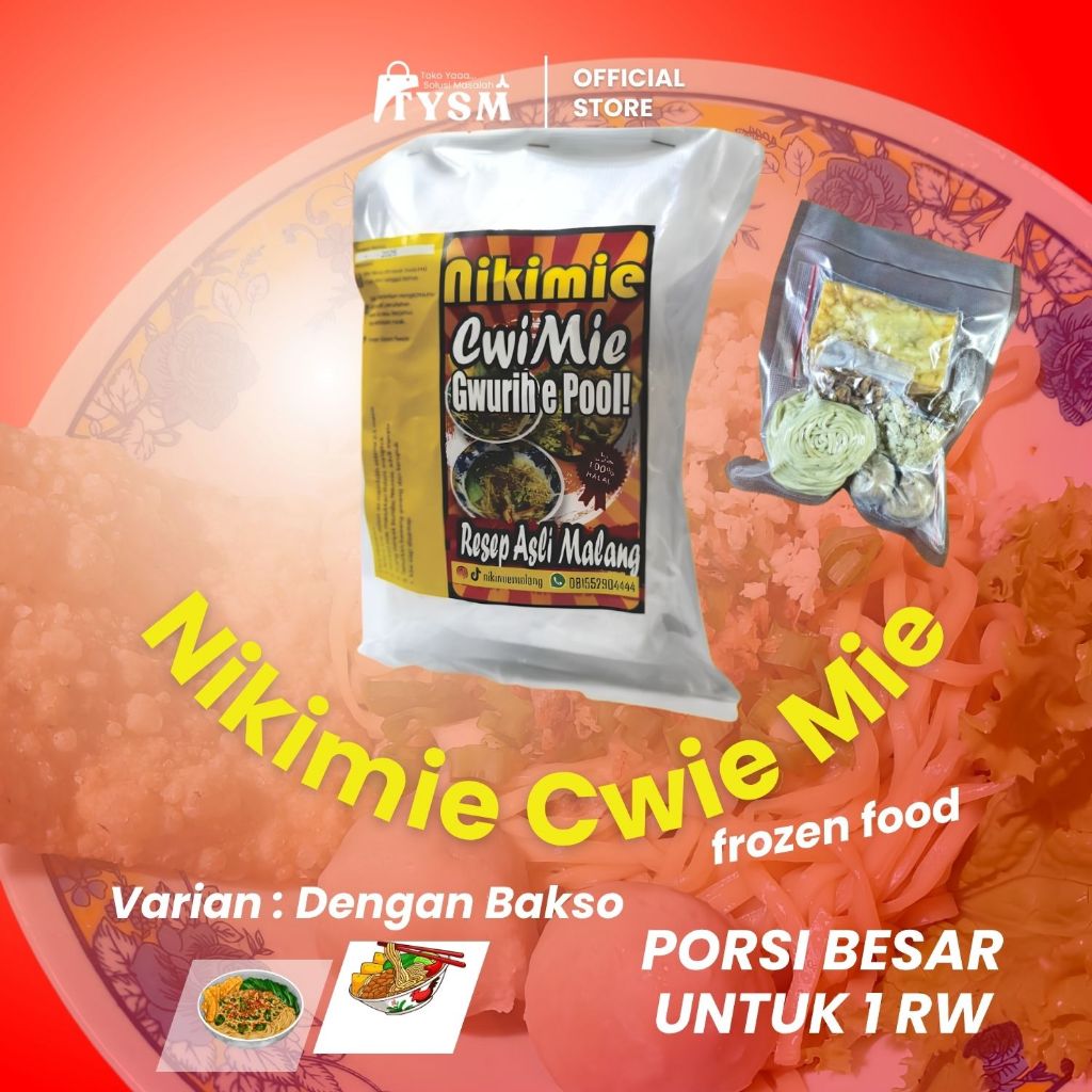 NIKIMIE Cwie Mie Paket Frozen Khas Malang Bisa Dimakan untuk Satu RW