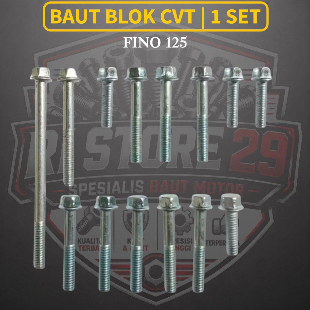 (1 SET) Baut Blok CVT Yamaha Mio Fino 125 / Baut Cvt 1SET Motor fino 125