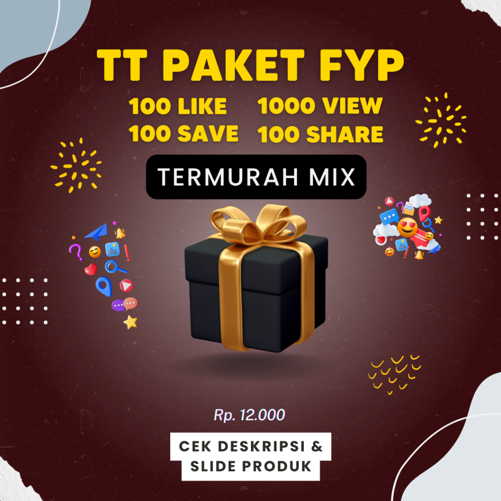 Paket TIKTOK FYP Like, View, Save Share