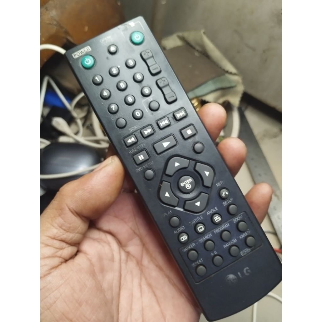 remot dvd lg asli original bekas bawaan unit