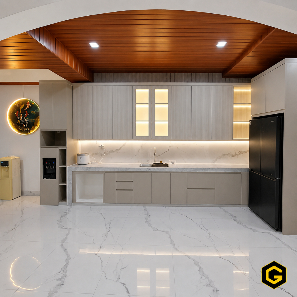 Kitchen Set Minimalis Modern Finishing HPL