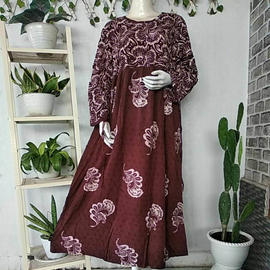 Daster HUZA Original (Ld122,Pb134) Longdress Wiru Jumbo Busui Adem Nyaman