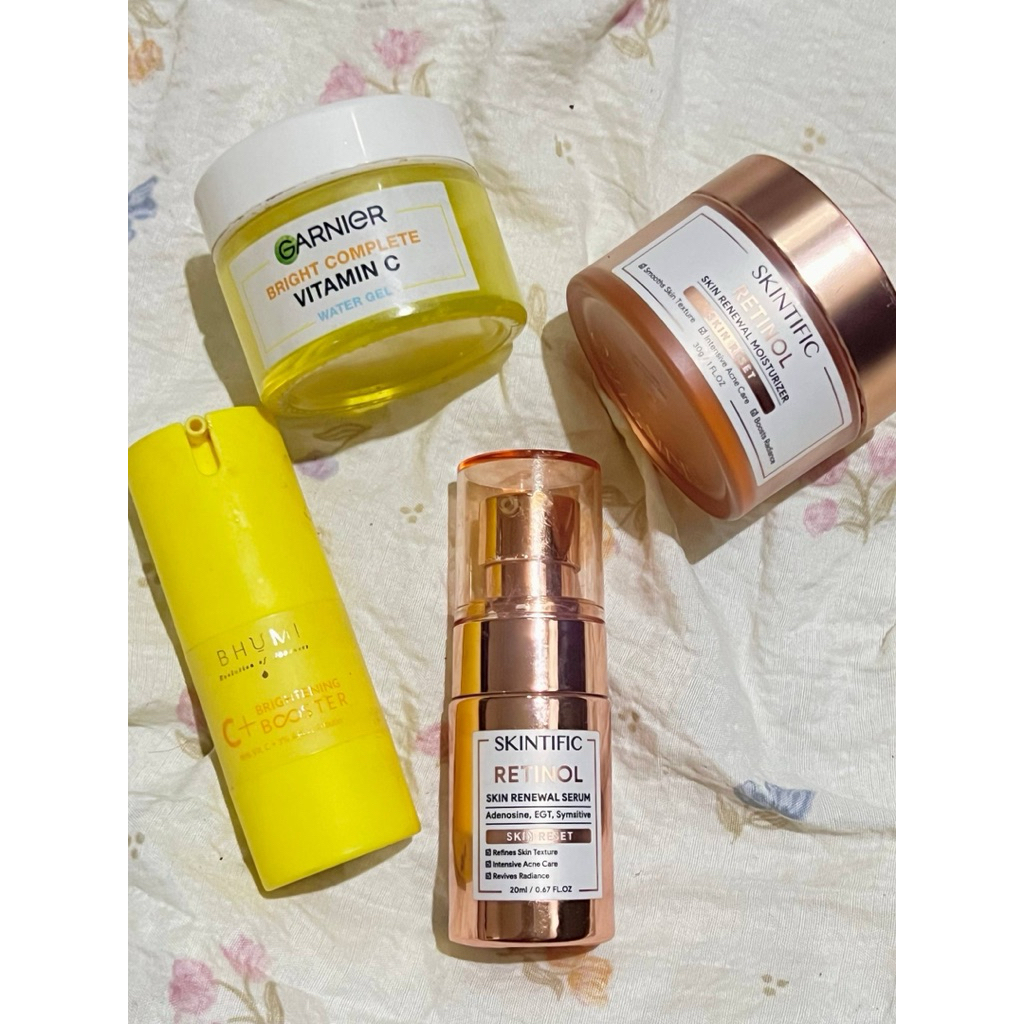 SKINCARE PRELOVED (Vitamin C & Retinol) (skintific, bhumi, garnier)