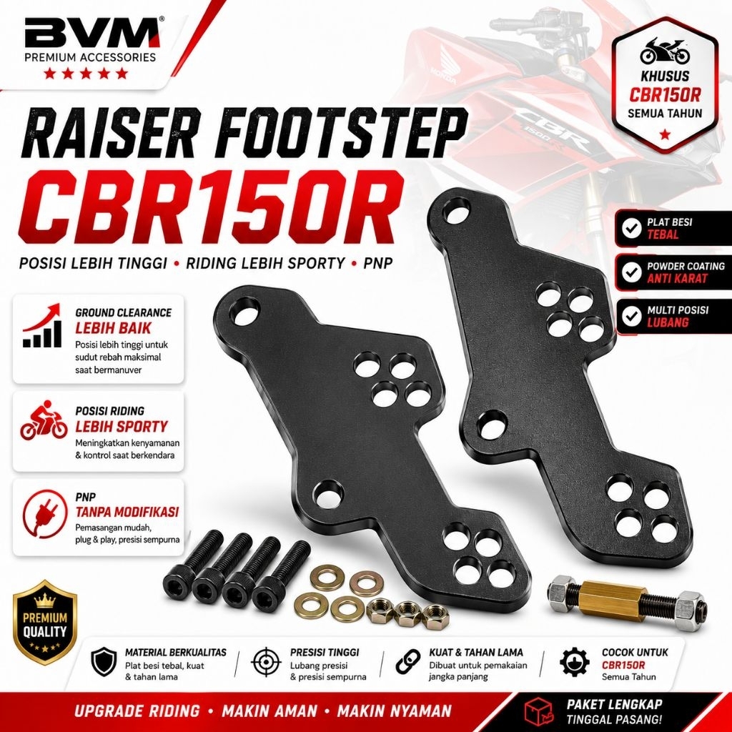 Raiser Foot Step Footstep Cbr150r | Peninggi Footstep Cbr150r | Underbone Cbr150r Old dan Facelift