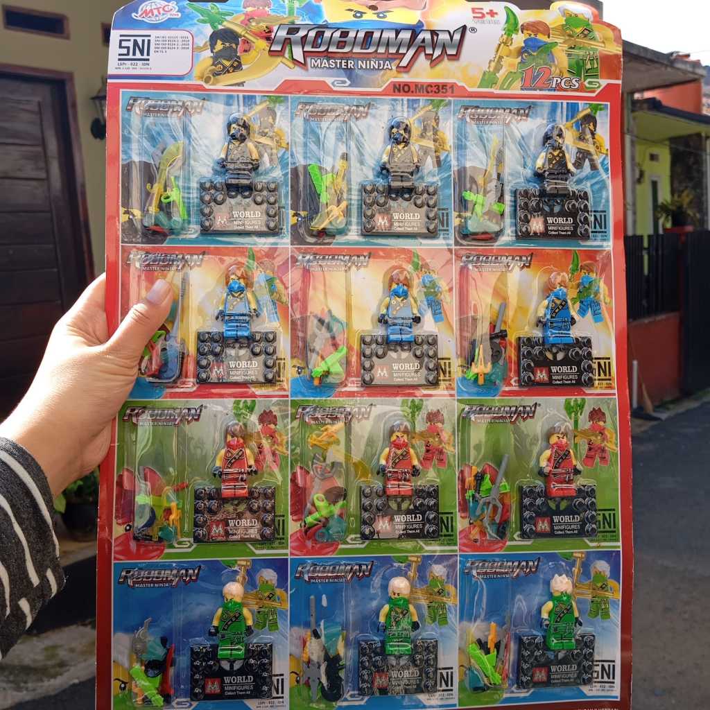 Mainan Lego Roboman Master Ninja Isi 12 Pcs / Bricks Ninja Lembaran MC351 / Balok Susun Lego Ninja N