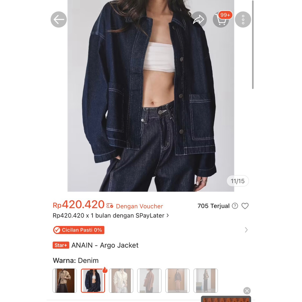 Preloved ANAIN Argo Jacket Denim