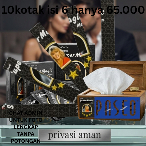tisu super man kotak isi 6 magic tisu basah anti septic