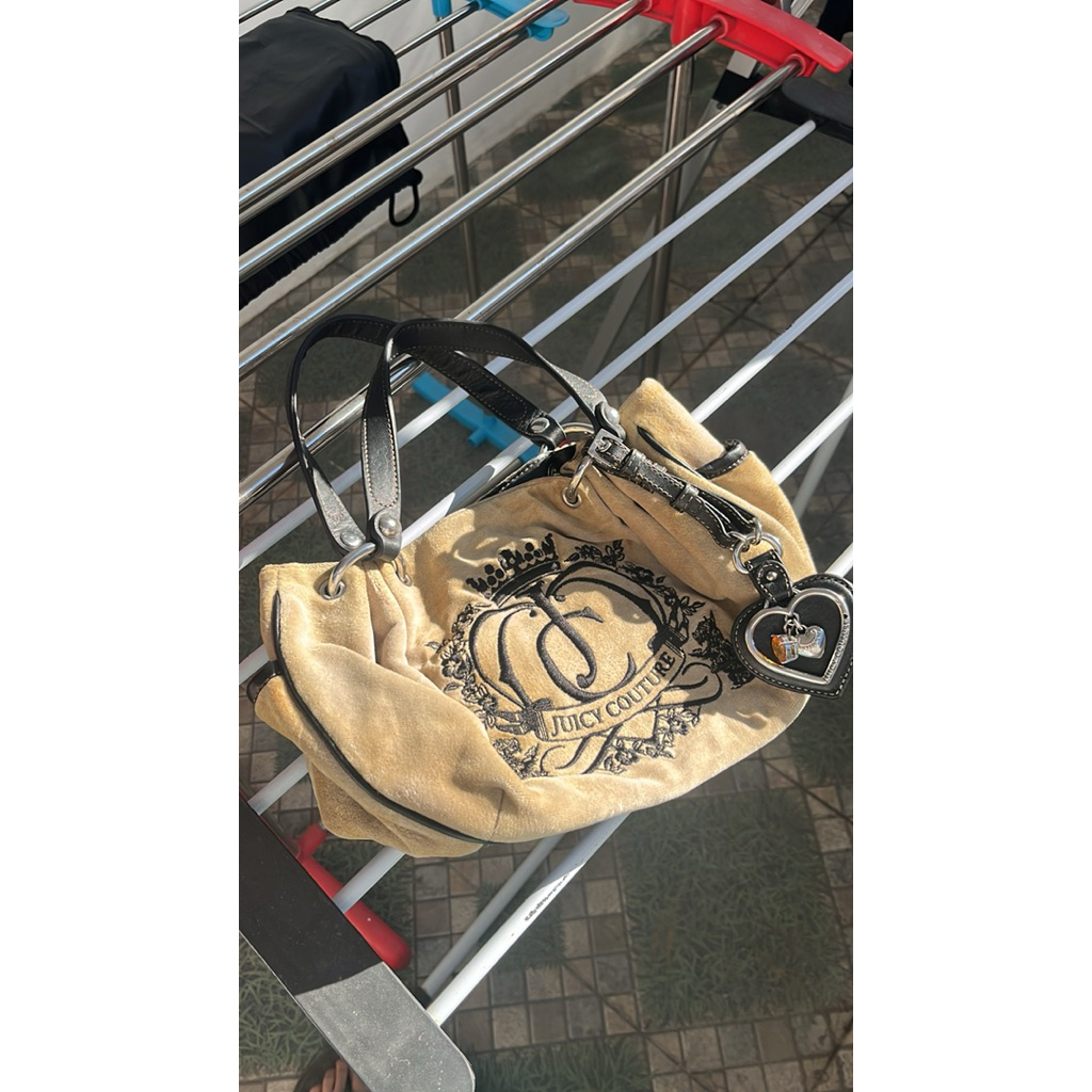 Vintage Brown Velour Juicy Couture Bag Tas Juicy Couture