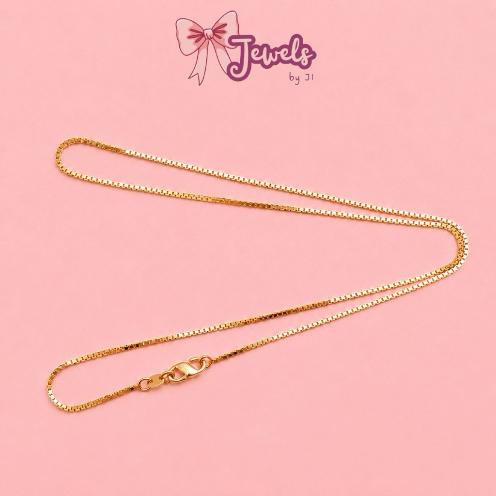 Kalung Wanita Xuping Model Italy Kaca Kotak Size 1 mm, Panjang 45 cm Anti Karat Anti Luntur Berkuali